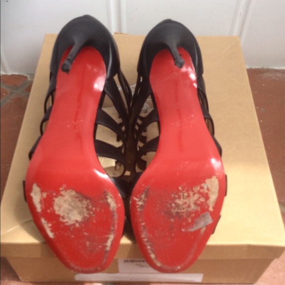 Christian Louboutin Paris Black Calf Heels - Picture 4 of 8